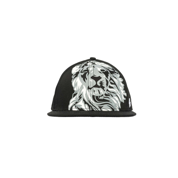 Multi Panel Screen Printed Lion Hat