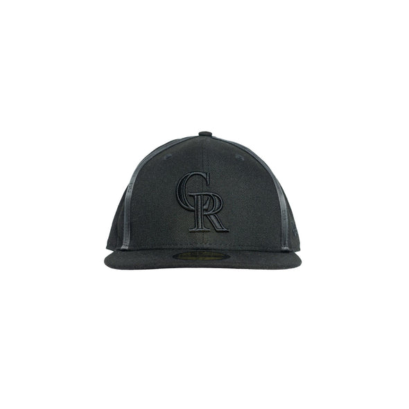 Black Rockies 3D Embroidery with PU Leather Hat
